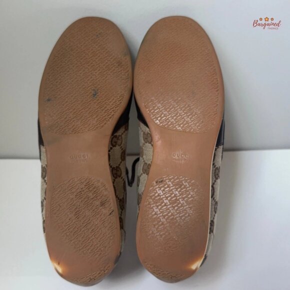 Auth GUCCI Brown Guccissima Canvas/Leather Interlocking GG Sneakers 6.5 - Picture 7 of 11